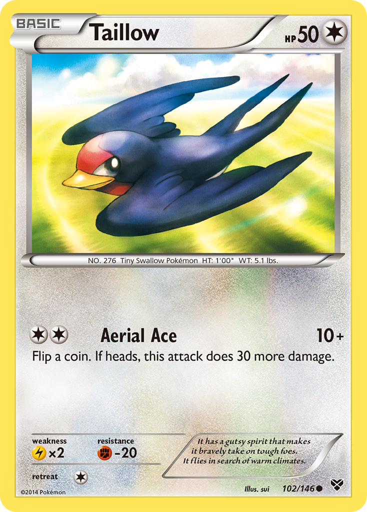 Taillow (102/146) [XY: Base Set] - Card Brawlers | Quebec | Canada | Yu-Gi-Oh!