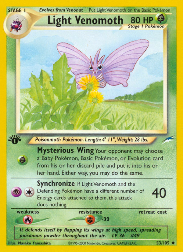 Light Venomoth (53/105) [Neo Destiny 1st Edition] - Card Brawlers | Quebec | Canada | Yu-Gi-Oh!