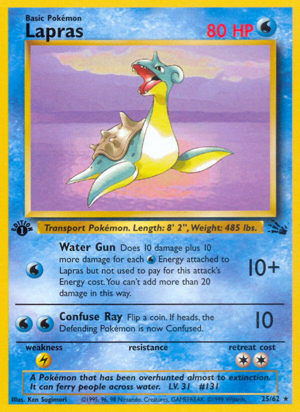 Lapras (25/62) [Fossil 1st Edition] - Card Brawlers | Quebec | Canada | Yu-Gi-Oh!