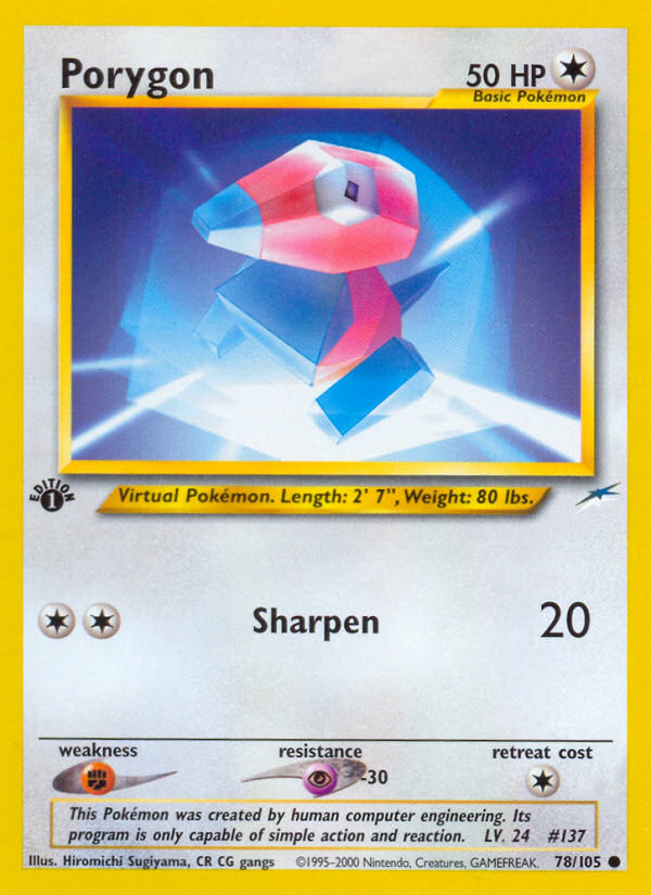 Porygon (78/105) [Neo Destiny 1st Edition] - Card Brawlers | Quebec | Canada | Yu-Gi-Oh!