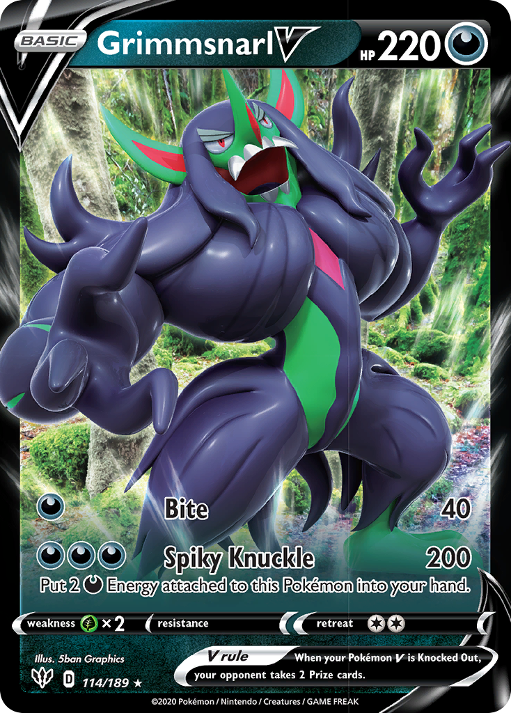 Grimmsnarl V (114/189) [Sword & Shield: Darkness Ablaze] - Card Brawlers | Quebec | Canada | Yu-Gi-Oh!
