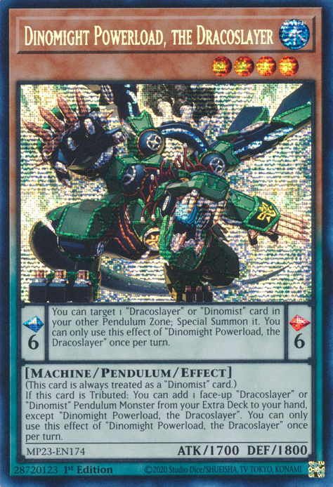 Dinomight Powerload, the Dracoslayer [MP23-EN174] Prismatic Secret Rare - Card Brawlers | Quebec | Canada | Yu-Gi-Oh!