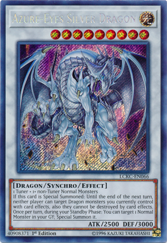 Azure-Eyes Silver Dragon [LCKC-EN066] Secret Rare - Card Brawlers | Quebec | Canada | Yu-Gi-Oh!