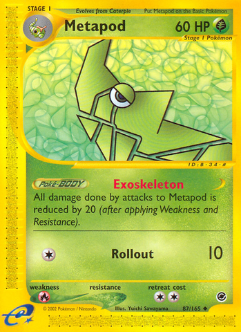 Metapod (87/165) [Expedition: Base Set] - Card Brawlers | Quebec | Canada | Yu-Gi-Oh!