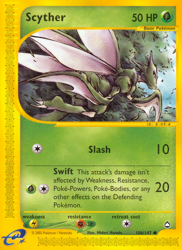 Scyther (106/147) [Aquapolis] - Card Brawlers | Quebec | Canada | Yu-Gi-Oh!
