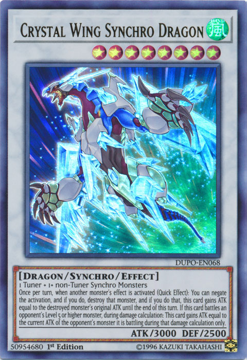 Crystal Wing Synchro Dragon [DUPO-EN068] Ultra Rare - Card Brawlers | Quebec | Canada | Yu-Gi-Oh!