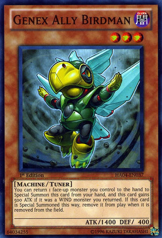 Genex Ally Birdman [HA04-EN037] Super Rare - Card Brawlers | Quebec | Canada | Yu-Gi-Oh!