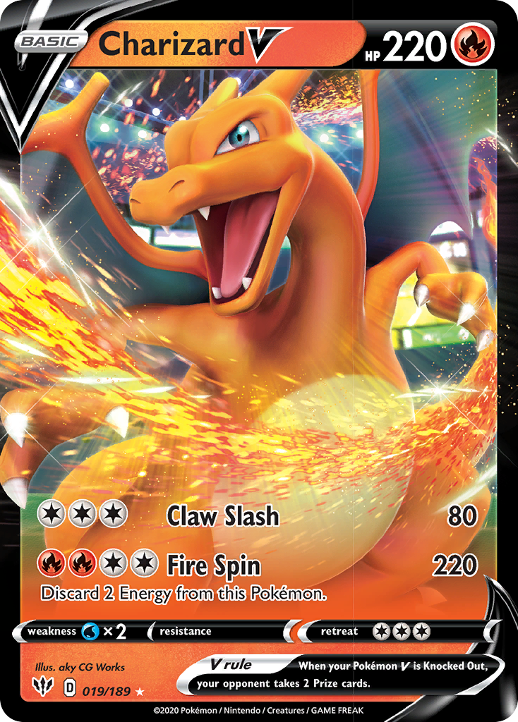 Charizard V (019/189) [Sword & Shield: Darkness Ablaze] - Card Brawlers | Quebec | Canada | Yu-Gi-Oh!