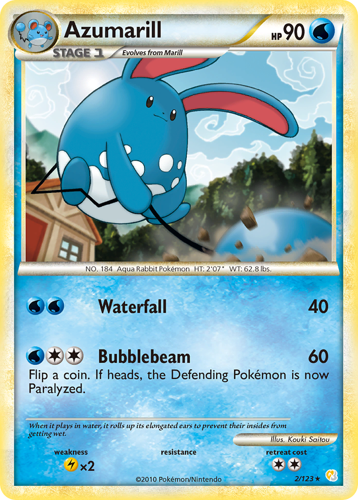 Azumarill (2/123) [HeartGold & SoulSilver: Base Set] - Card Brawlers | Quebec | Canada | Yu-Gi-Oh!
