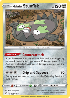 Galarian Stunfisk (125/185) [Sword & Shield: Vivid Voltage] - Card Brawlers | Quebec | Canada | Yu-Gi-Oh!
