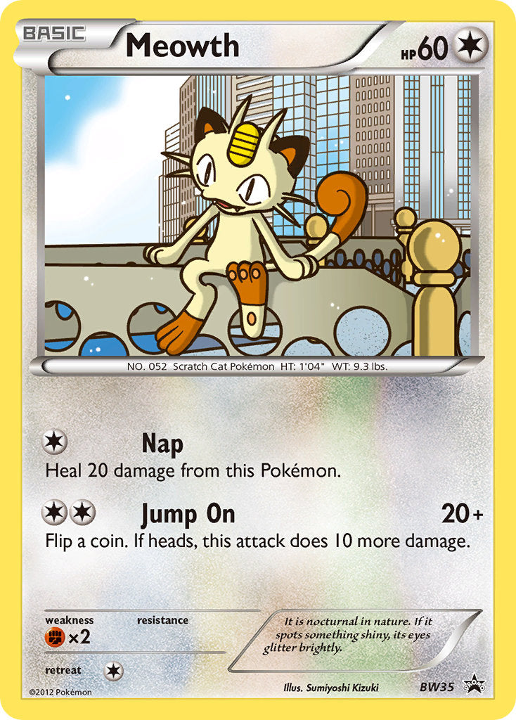 Meowth (BW35) (Cosmos Holo) [Black & White: Black Star Promos] - Card Brawlers | Quebec | Canada | Yu-Gi-Oh!