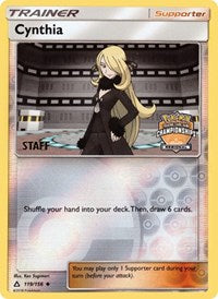 Cynthia (119/156) (Staff Regional Championship Promo) [Sun & Moon: Ultra Prism] - Card Brawlers | Quebec | Canada | Yu-Gi-Oh!