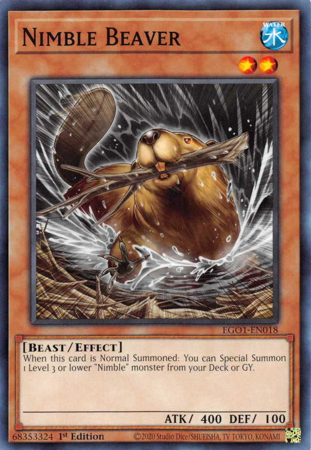 Nimble Beaver [EGO1-EN018] Common - Card Brawlers | Quebec | Canada | Yu-Gi-Oh!