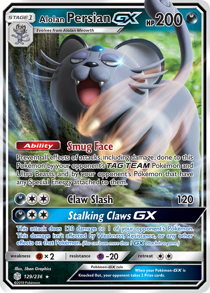 Alolan Persian GX (129/236) [Sun & Moon: Cosmic Eclipse] - Card Brawlers | Quebec | Canada | Yu-Gi-Oh!