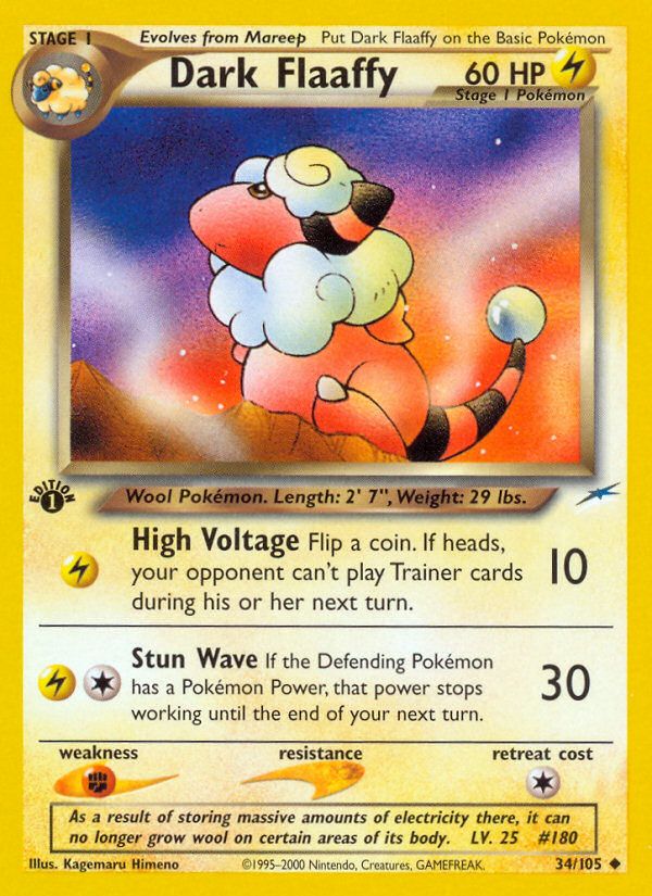 Dark Flaaffy (34/105) [Neo Destiny 1st Edition] - Card Brawlers | Quebec | Canada | Yu-Gi-Oh!