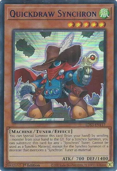 Quickdraw Synchron (Blue) [LDS3-EN117] Ultra Rare - Card Brawlers | Quebec | Canada | Yu-Gi-Oh!