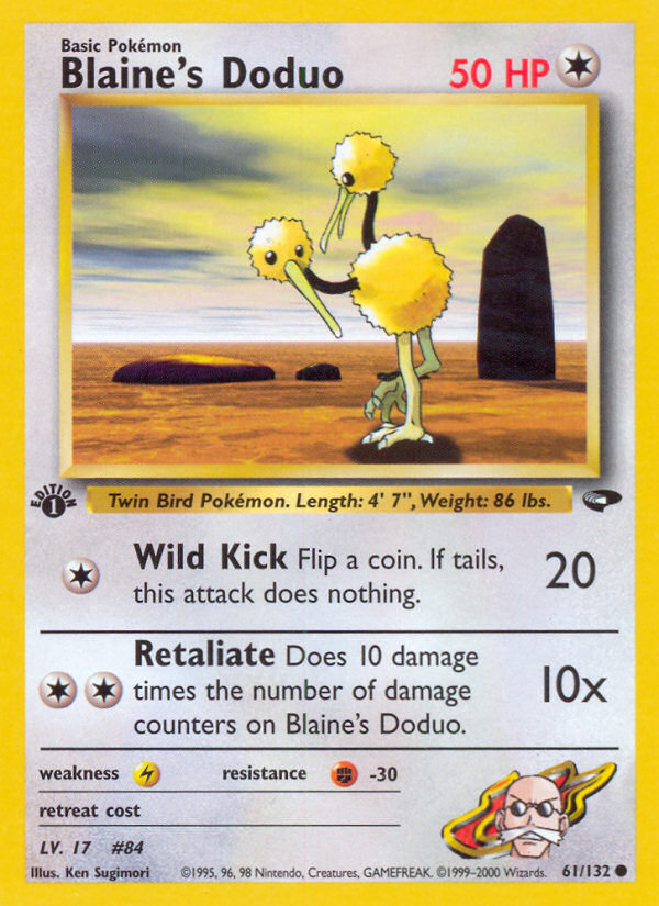 Blaine's Doduo (61/132) [Gym Challenge 1st Edition] - Card Brawlers | Quebec | Canada | Yu-Gi-Oh!