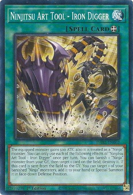 Ninjitsu Art Tool - Iron Digger [DABL-EN062] Common - Card Brawlers | Quebec | Canada | Yu-Gi-Oh!