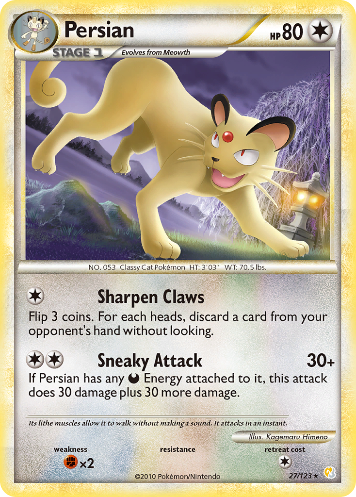 Persian (27/123) [HeartGold & SoulSilver: Base Set] - Card Brawlers | Quebec | Canada | Yu-Gi-Oh!