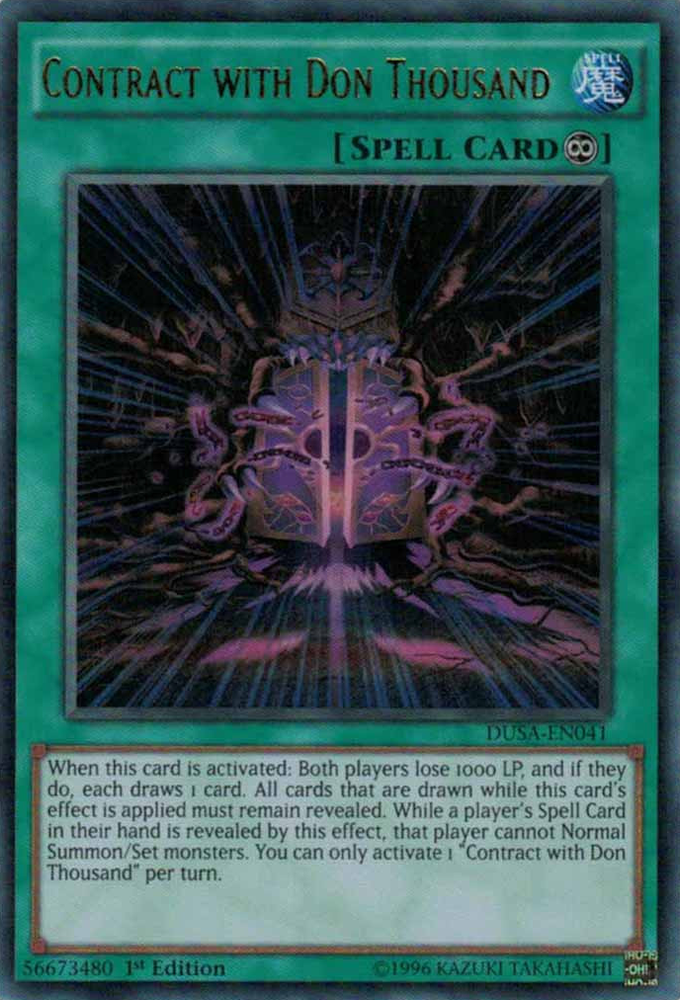 Contract with Don Thousand [DUSA-EN041] Ultra Rare - Yu-Gi-Oh! - Card Brawlers | Quebec | Canada |