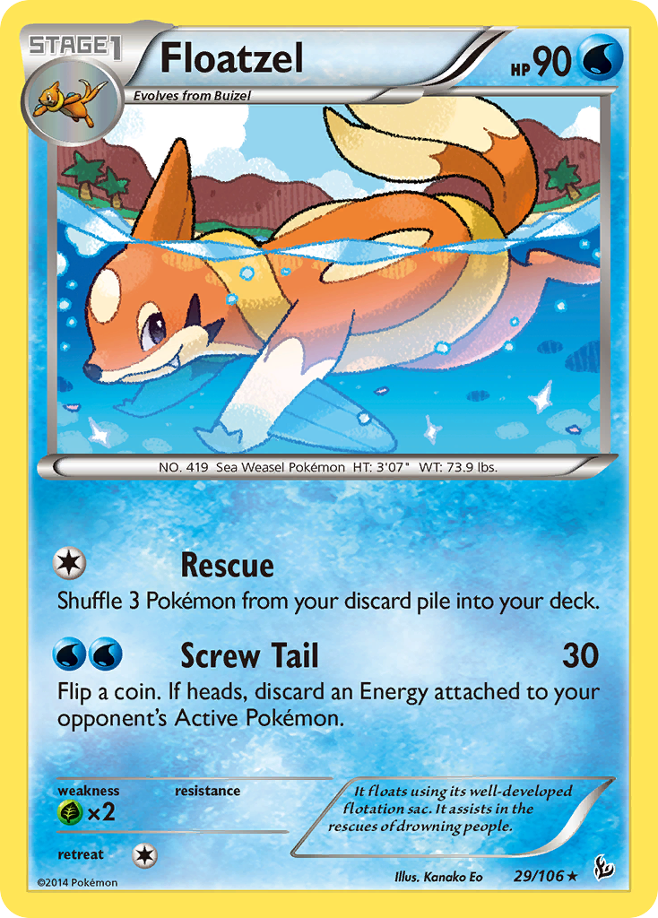 Floatzel (29/106) [XY: Flashfire] - Card Brawlers | Quebec | Canada | Yu-Gi-Oh!