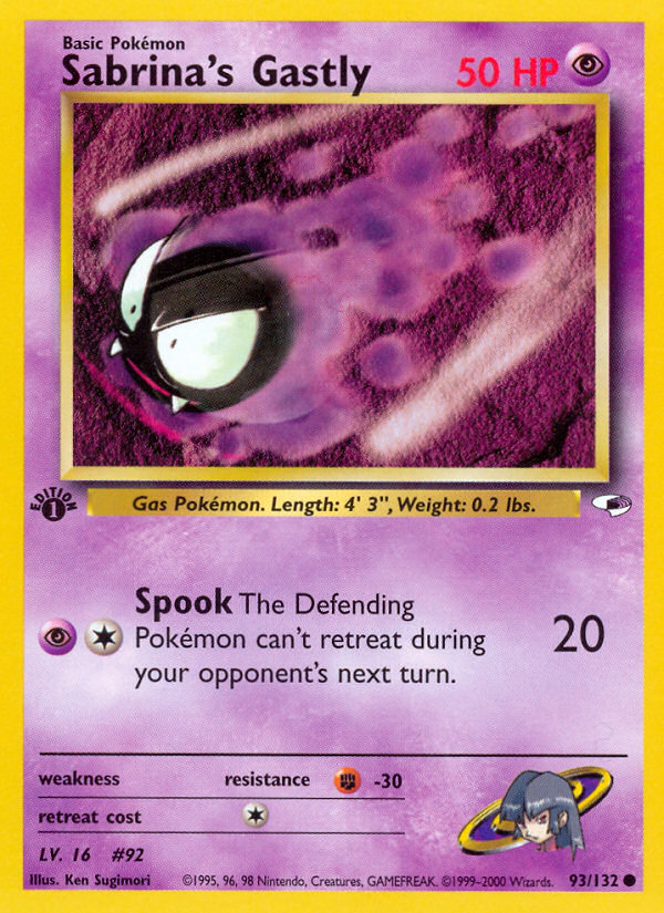 Sabrina's Gastly (93/132) [Gym Heroes 1st Edition] - Card Brawlers | Quebec | Canada | Yu-Gi-Oh!