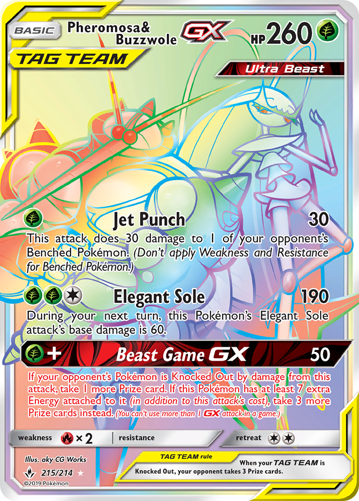 Pheromosa & Buzzwole GX (215/214) [Sun & Moon: Unbroken Bonds] - Card Brawlers | Quebec | Canada | Yu-Gi-Oh!