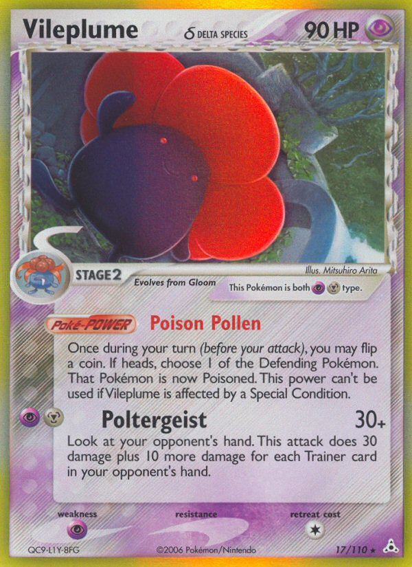 Vileplume (17/110) (Delta Species) [EX: Holon Phantoms] - Card Brawlers | Quebec | Canada | Yu-Gi-Oh!