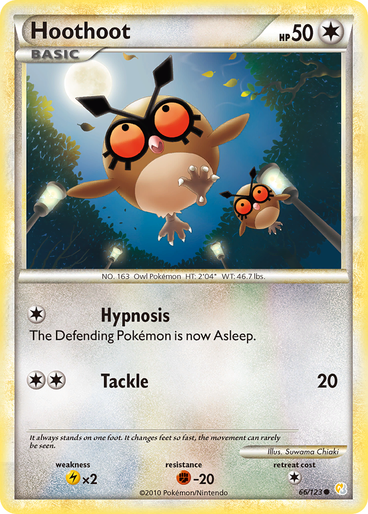 Hoothoot (66/123) [HeartGold & SoulSilver: Base Set] - Card Brawlers | Quebec | Canada | Yu-Gi-Oh!