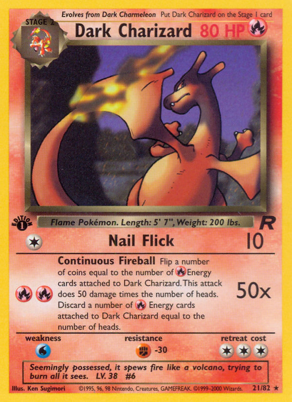 Dark Charizard (21/82) [Team Rocket 1st Edition] - Card Brawlers | Quebec | Canada | Yu-Gi-Oh!