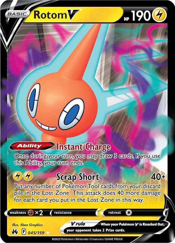 Rotom V (045/159) [Sword & Shield: Crown Zenith] - Card Brawlers | Quebec | Canada | Yu-Gi-Oh!