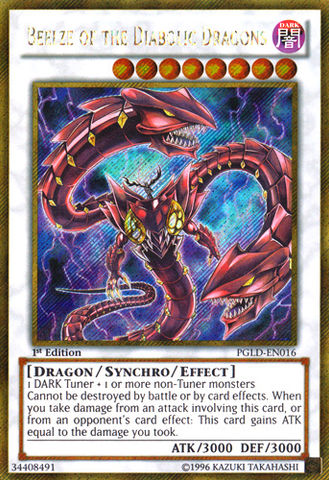 Beelze of the Diabolic Dragons [PGLD-EN016] Gold Secret Rare - Card Brawlers | Quebec | Canada | Yu-Gi-Oh!
