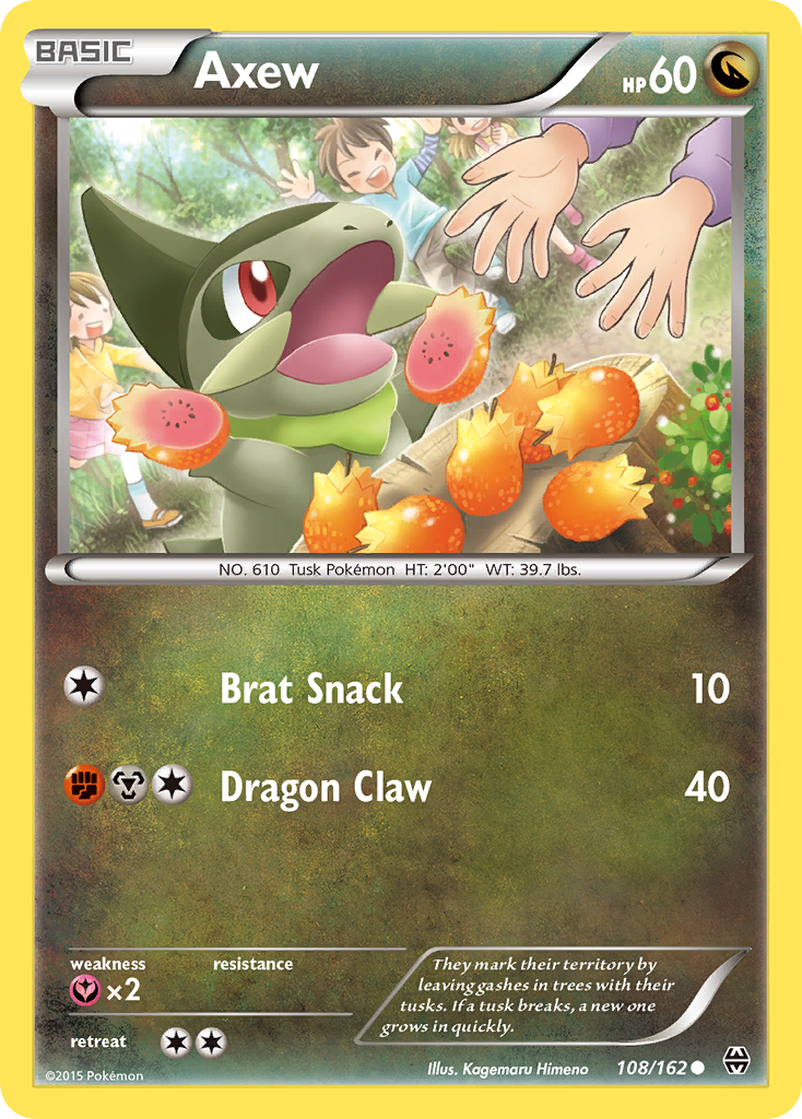 Axew (108/162) [XY: BREAKthrough] - Card Brawlers | Quebec | Canada | Yu-Gi-Oh!