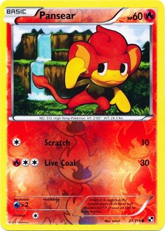 Pansear (21/114) (Energy Reverse Holo) [Black & White: Base Set] - Card Brawlers | Quebec | Canada | Yu-Gi-Oh!