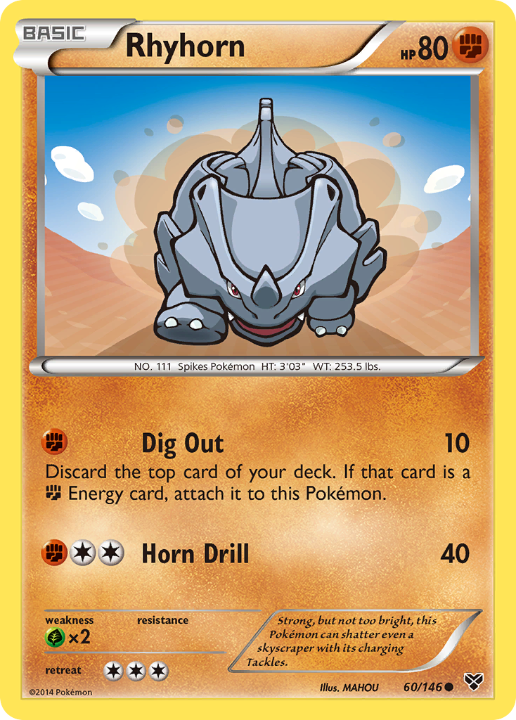 Rhyhorn (60/146) [XY: Base Set] - Card Brawlers | Quebec | Canada | Yu-Gi-Oh!