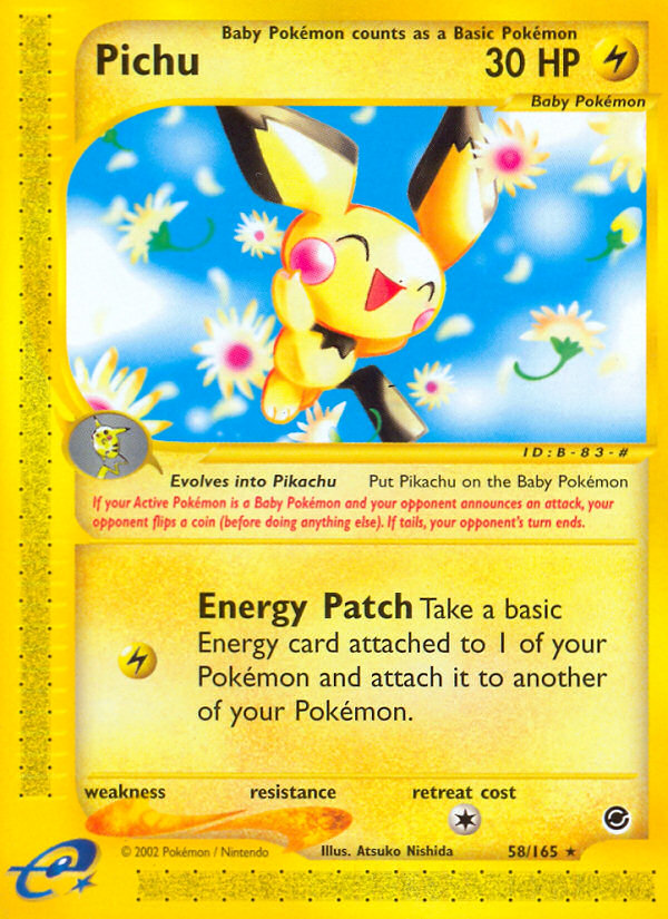 Pichu (58/165) [Expedition: Base Set] - Card Brawlers | Quebec | Canada | Yu-Gi-Oh!