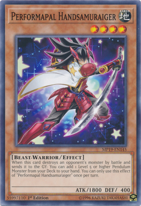 Performapal Handsamuraiger [MP19-EN145] Common - Card Brawlers | Quebec | Canada | Yu-Gi-Oh!