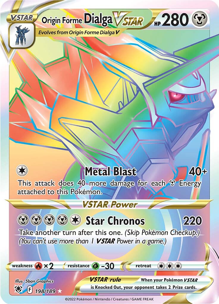 Origin Forme Dialga VSTAR (198/189) [Sword & Shield: Astral Radiance] - Card Brawlers | Quebec | Canada | Yu-Gi-Oh!