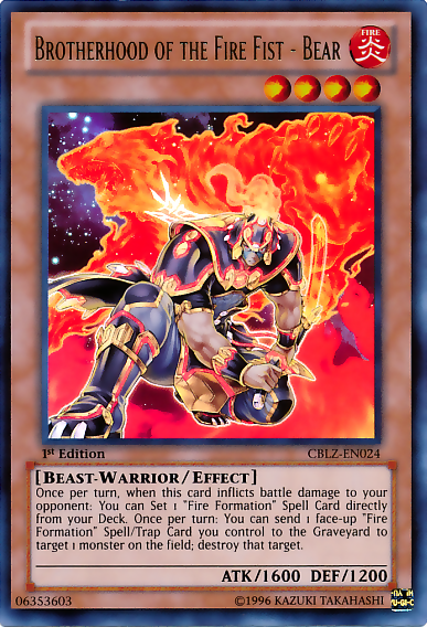 Brotherhood of the Fire Fist - Bear [CBLZ-EN024] Ultra Rare - Card Brawlers | Quebec | Canada | Yu-Gi-Oh!