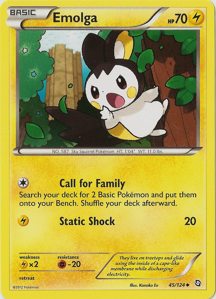 Emolga (45/124) [Black & White: Dragons Exalted] - Card Brawlers | Quebec | Canada | Yu-Gi-Oh!
