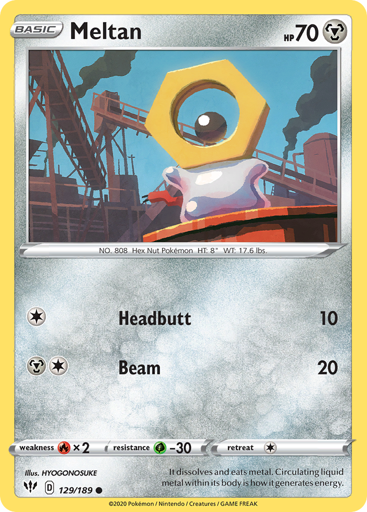 Meltan (129/189) [Sword & Shield: Darkness Ablaze] - Card Brawlers | Quebec | Canada | Yu-Gi-Oh!