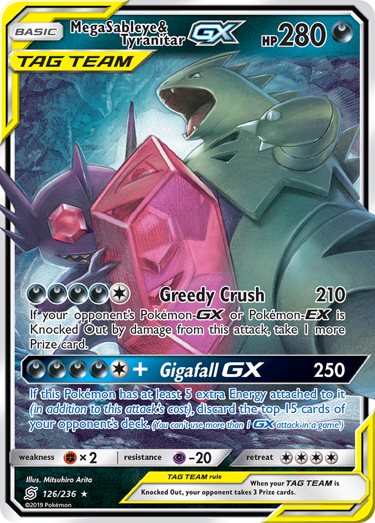 Mega Sableye & Tyranitar GX (126/236) [Sun & Moon: Unified Minds] - Card Brawlers | Quebec | Canada | Yu-Gi-Oh!
