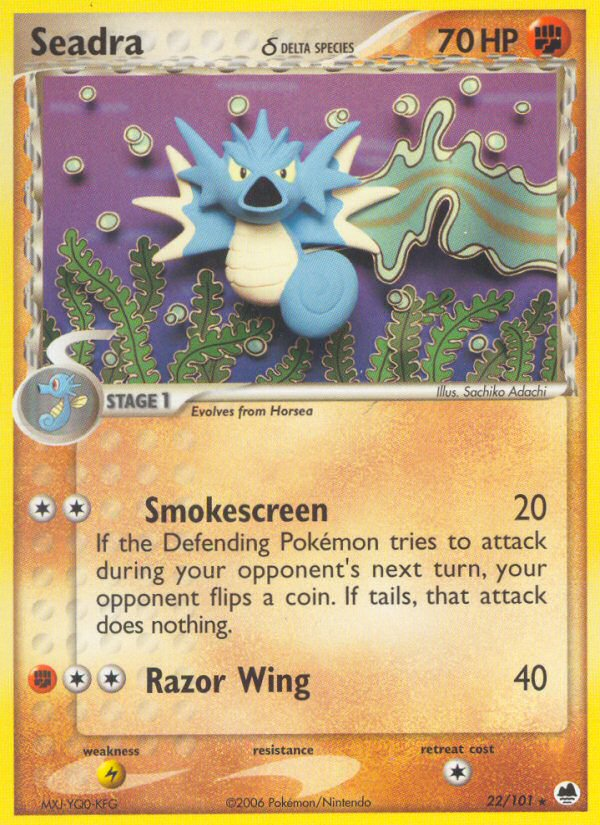 Seadra (22/101) (Delta Species) [EX: Dragon Frontiers] - Card Brawlers | Quebec | Canada | Yu-Gi-Oh!