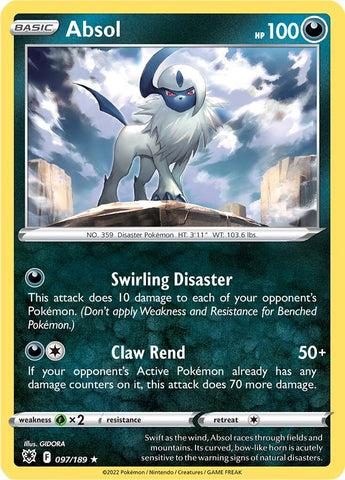 Absol (097/189) [Sword & Shield: Astral Radiance] - Card Brawlers | Quebec | Canada | Yu-Gi-Oh!