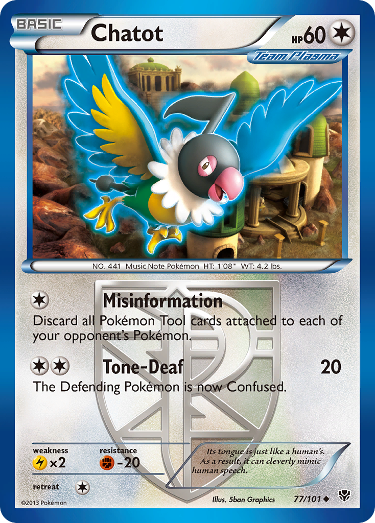 Chatot (77/101) [Black & White: Plasma Blast] - Card Brawlers | Quebec | Canada | Yu-Gi-Oh!