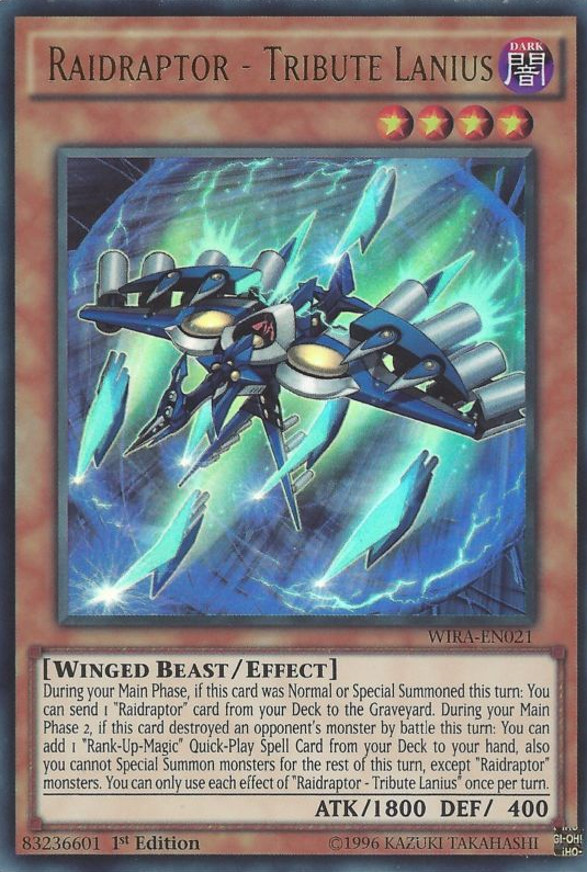 Raidraptor - Tribute Lanius [WIRA-EN021] Ultra Rare - Yu-Gi-Oh! - Card Brawlers | Quebec | Canada |