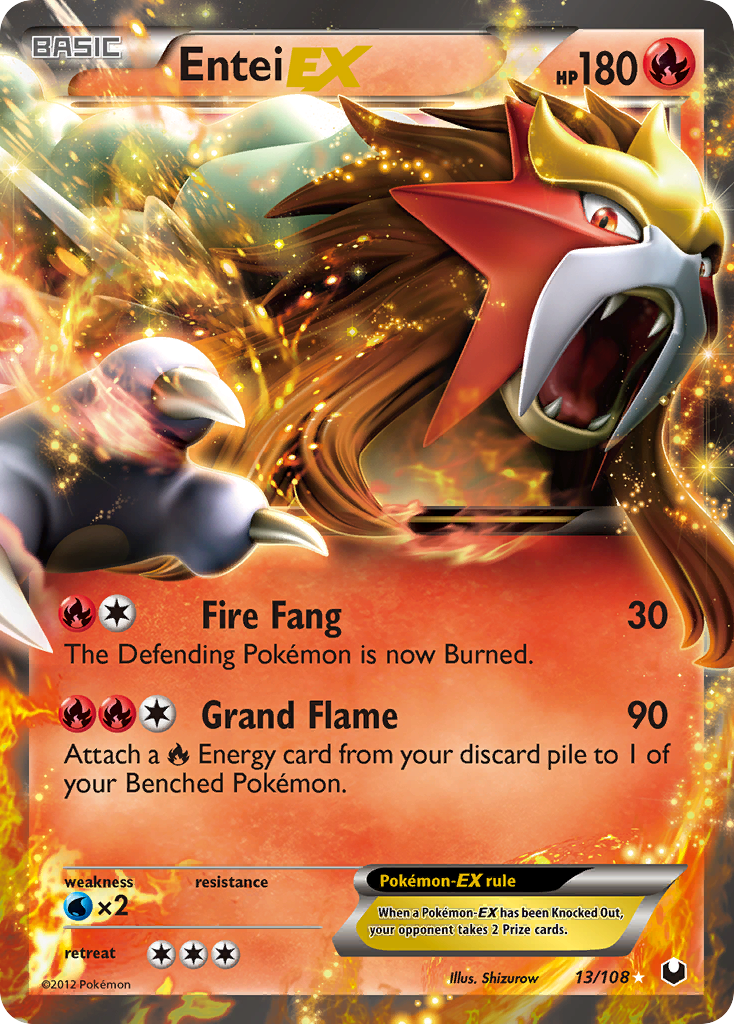 Entei EX (13/108) [Black & White: Dark Explorers] - Card Brawlers | Quebec | Canada | Yu-Gi-Oh!