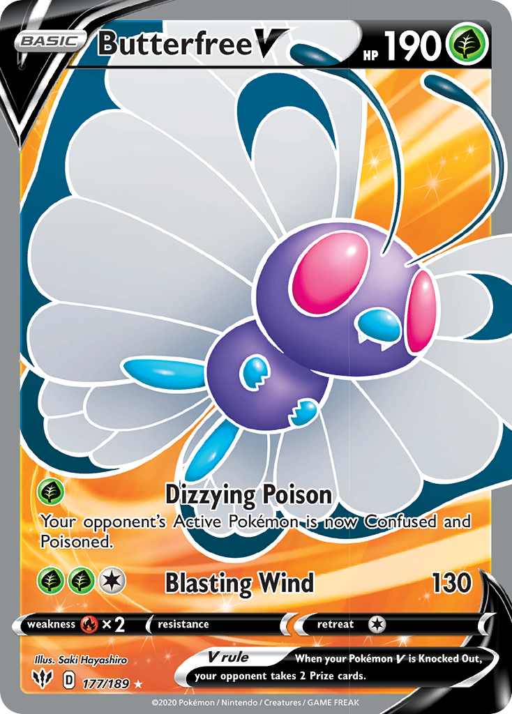 Butterfree V (177/189) [Sword & Shield: Darkness Ablaze] - Card Brawlers | Quebec | Canada | Yu-Gi-Oh!