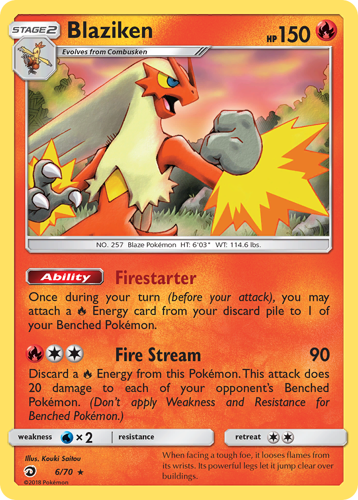 Blaziken (6/70) [Sun & Moon: Dragon Majesty] - Card Brawlers | Quebec | Canada | Yu-Gi-Oh!