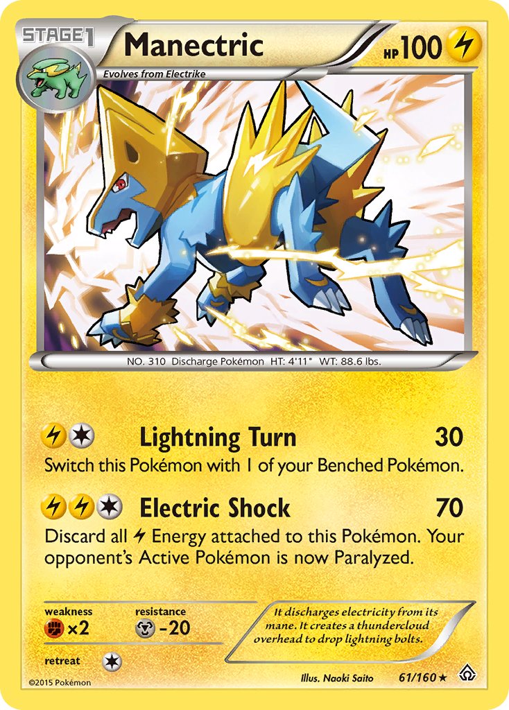 Manectric (61/160) (Theme Deck Exclusive) [XY: Primal Clash] - Card Brawlers | Quebec | Canada | Yu-Gi-Oh!